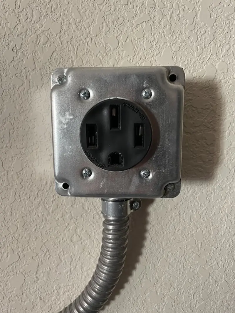 NEMA 14-50 outlet installed for Electrical Panel Upgrade in Valley Center